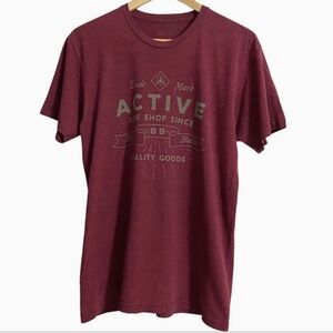 Active Ride Shop Burgundy Short Sleeve T-Shirt Men Size M